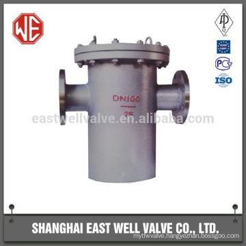 Double flanged end strainer